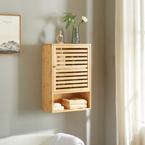 Badrumsskåp Gjesdal 60x40x20 cm bambu [en.casa] - premiumXL