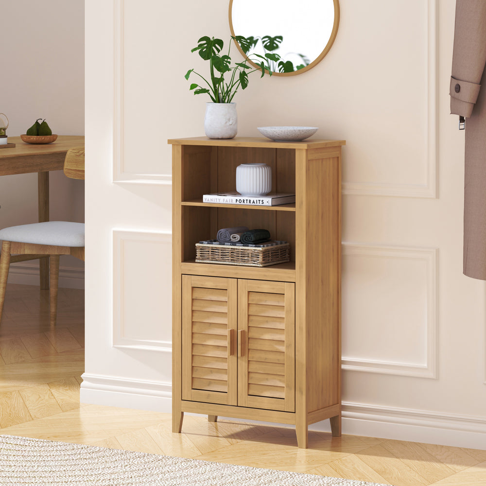 Sidobord Rirg 92x50x25 cm Bambus Natur [en.casa]