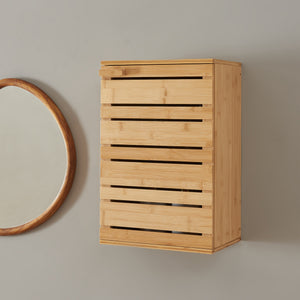 Vägghängd skåp Epind 50x33x20 cm bambu natur [en.casa] - premiumXL