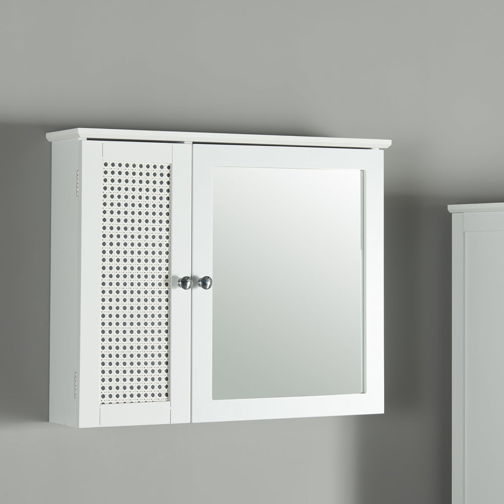 Spegelskåp Karlsøy 50x60x15cm Vit [en.casa] - premiumXL