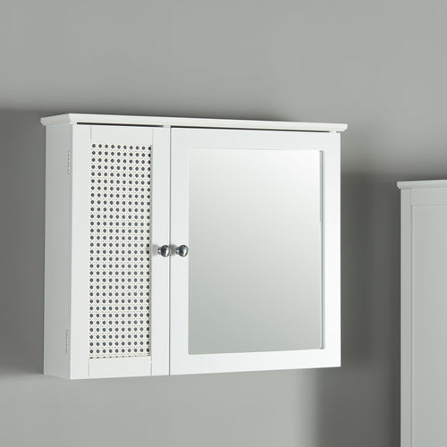 Spegelskåp Karlsøy 50x60x15cm Vit [en.casa] - premiumXL