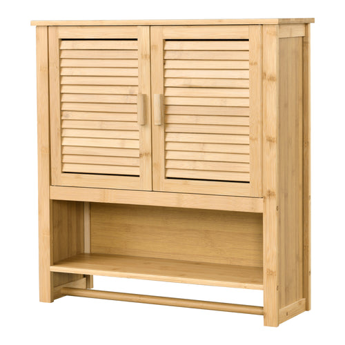 Badrumsskåp Tyresö Väggskåp Bambus 66 x 62 x 20 cm [en.casa] - premiumXL