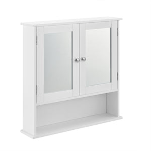 Badrumsskåp Locust 58x56x13 cm Vit [en.casa] - premiumXL