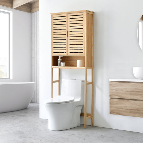 Toalettskåp Geta 170 x 66 x 23 cm bambu [en.casa] - premiumXL