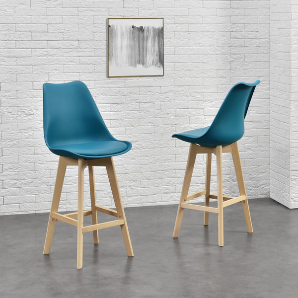Barstol Lublin set om 2 bok konstläder [en.casa] välj modell
