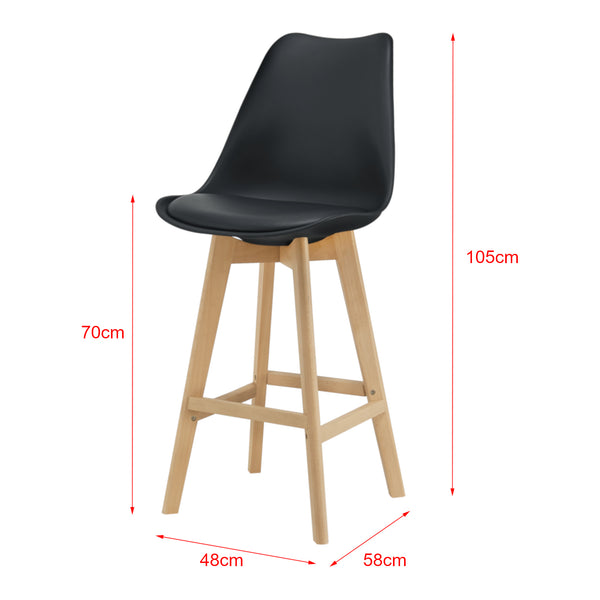 Barstol Lublin set 6 bok konstläder [en.casa] välj modell
