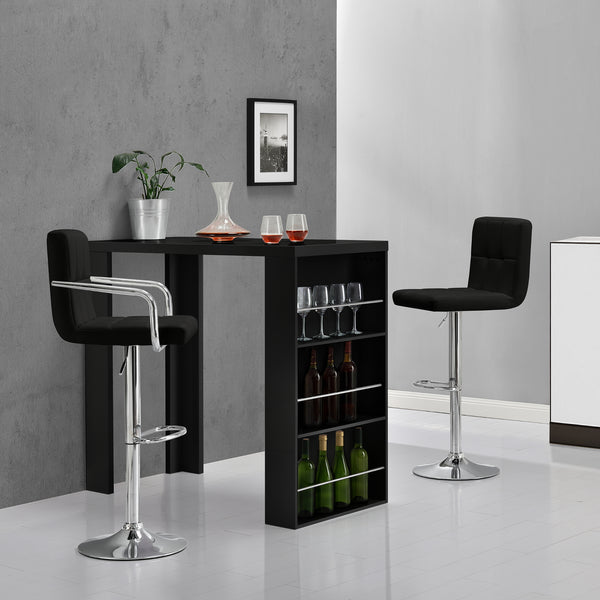 [en.casa]® Elegant barbord med hyllor - i olika färger