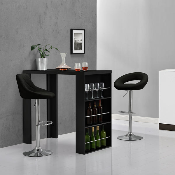[en.casa]® Elegant barbord med hyllor - i olika färger