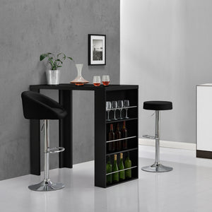 [en.casa]® Elegant barbord med hyllor - i olika färger