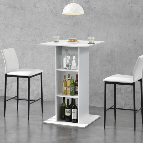 Barbord Visby 110x70x70 cm med 3 hyllfack en.casa - premiumXL