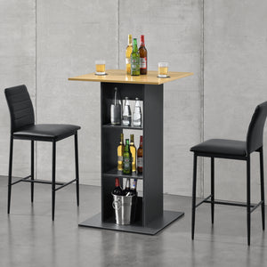 Barbord Visby 110x70x70 cm med 3 hyllfack en.casa - premiumXL
