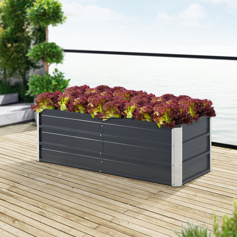 Planter Nijmegen med mittstång stål i olika storlekar [en.casa] - premiumXL