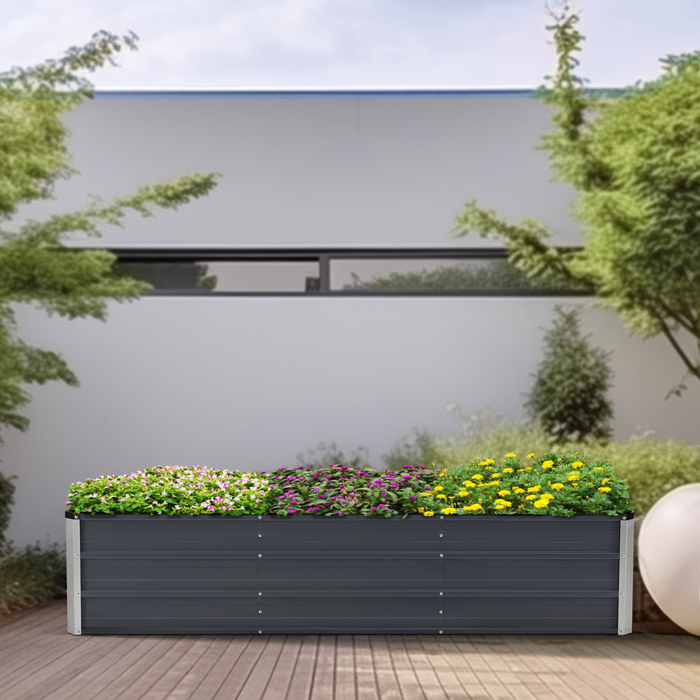 Planter Nijmegen med mittstång stål i olika storlekar [en.casa] - premiumXL