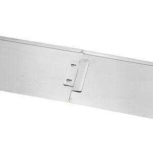 [casa.pro]® Rabattkant-Stål/Silver-15x100cm-olika mått