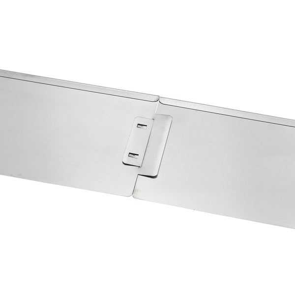 [casa.pro]® Rabattkant-Stål/Silver-15x100cm-olika mått