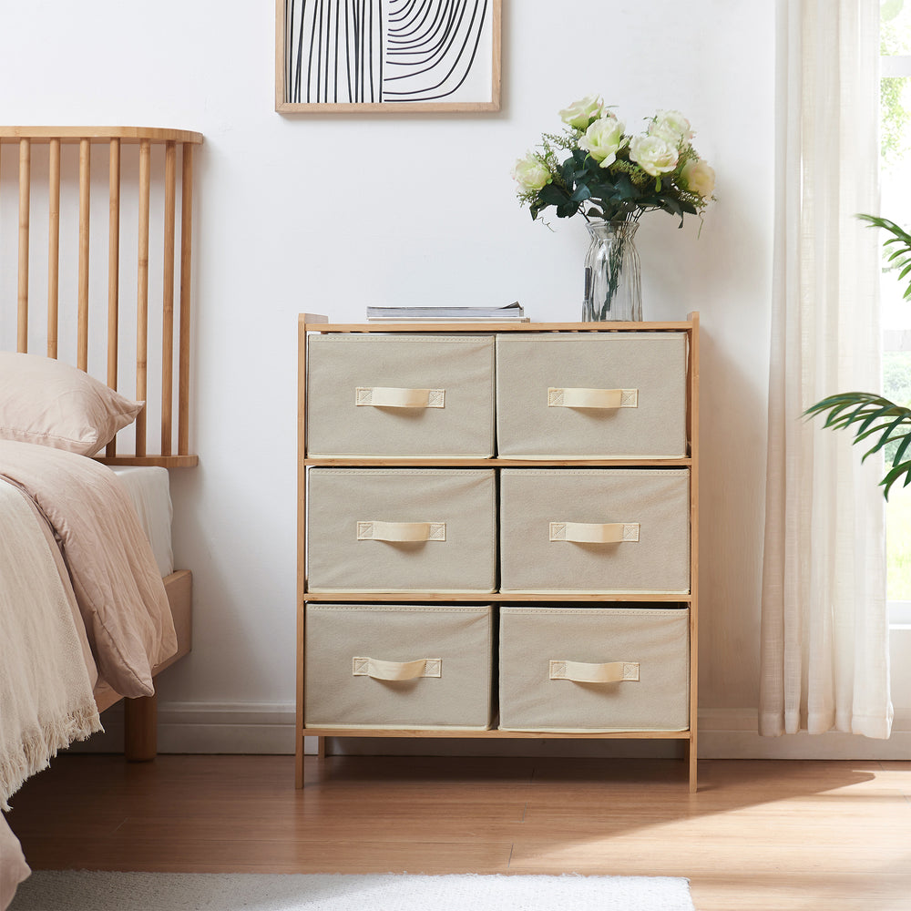 Byrå Maldon med tyglådor Natur/Beige [en.casa]