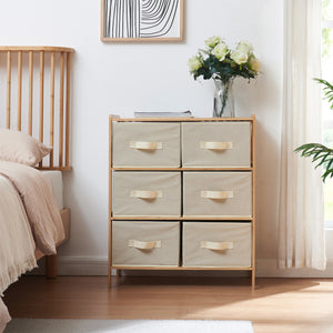 Byrå Maldon med tyglådor Natur/Beige [en.casa]