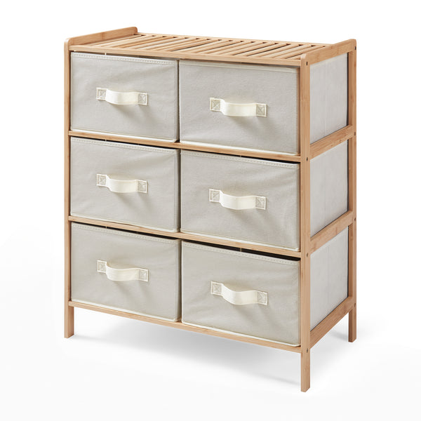 Byrå Maldon med tyglådor Natur/Beige [en.casa]