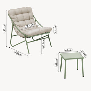 Trädgårdsmöbelset Trölleping 3-delar [en.casa]