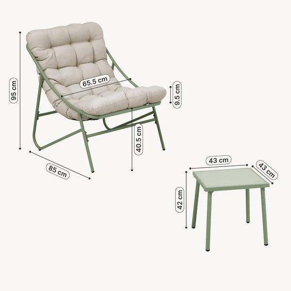 Trädgårdsmöbelset Trölleping 3-delar [en.casa]