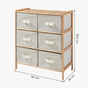 Byrå Maldon med tyglådor Natur/Beige [en.casa]