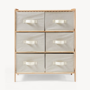 Byrå Maldon med tyglådor Natur/Beige [en.casa]