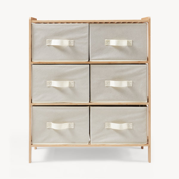 Byrå Maldon med tyglådor Natur/Beige [en.casa]