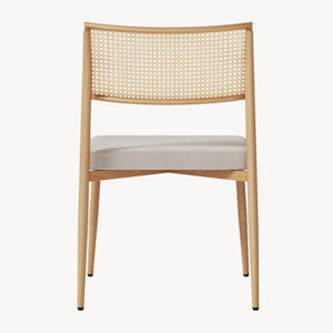 Matgruppsstolset Jördfjok Textil Rattanutseende/Beige [en.casa]