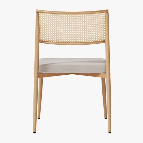 Matgruppsstolset Jördfjok Textil Rattanutseende/Beige [en.casa]