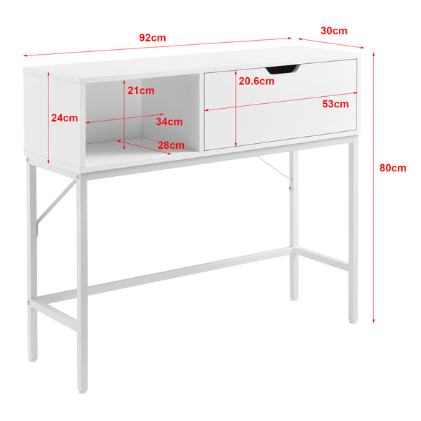 Sidobord Tranemo avlastningsbord metall 92x30x80cm [en.casa] välj modell
