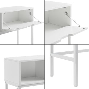 Sidobord Tranemo avlastningsbord metall 92x30x80cm [en.casa] välj modell
