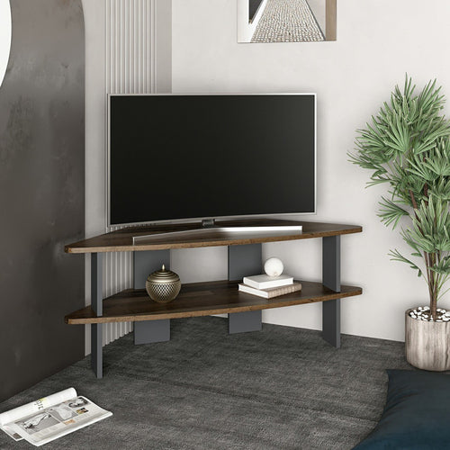 TV-bord Fredensborg 45x116x40 cm Återvunnet trä-look / Antracit [en.casa]