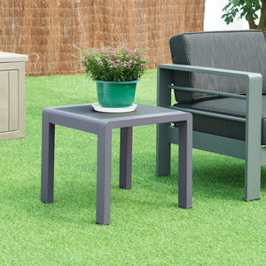 Trädgårdsbord Avise 46x51x51 cm sidobord antracit [casa.pro] 