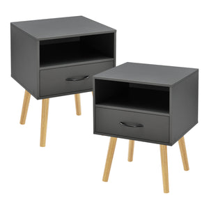 Sängbord Gävle set om 2 [en.casa]