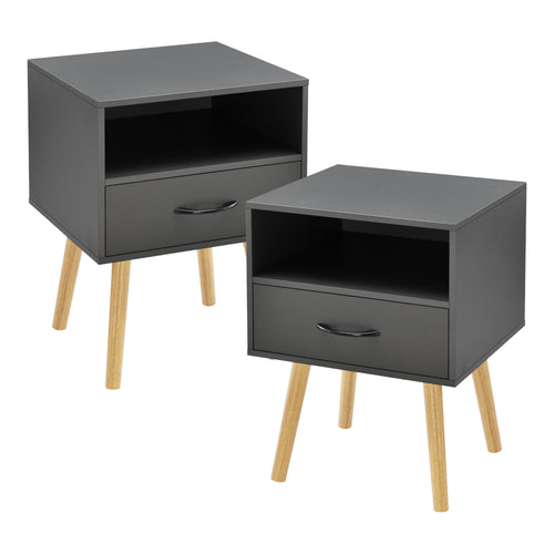 Sängbord Gävle set om 2 [en.casa]