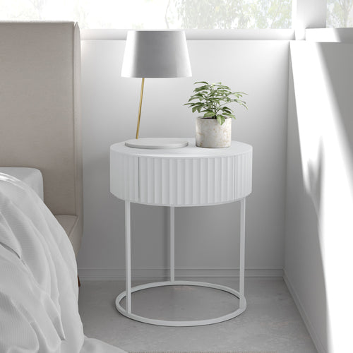 Sidobord Rill med låda [en.casa]