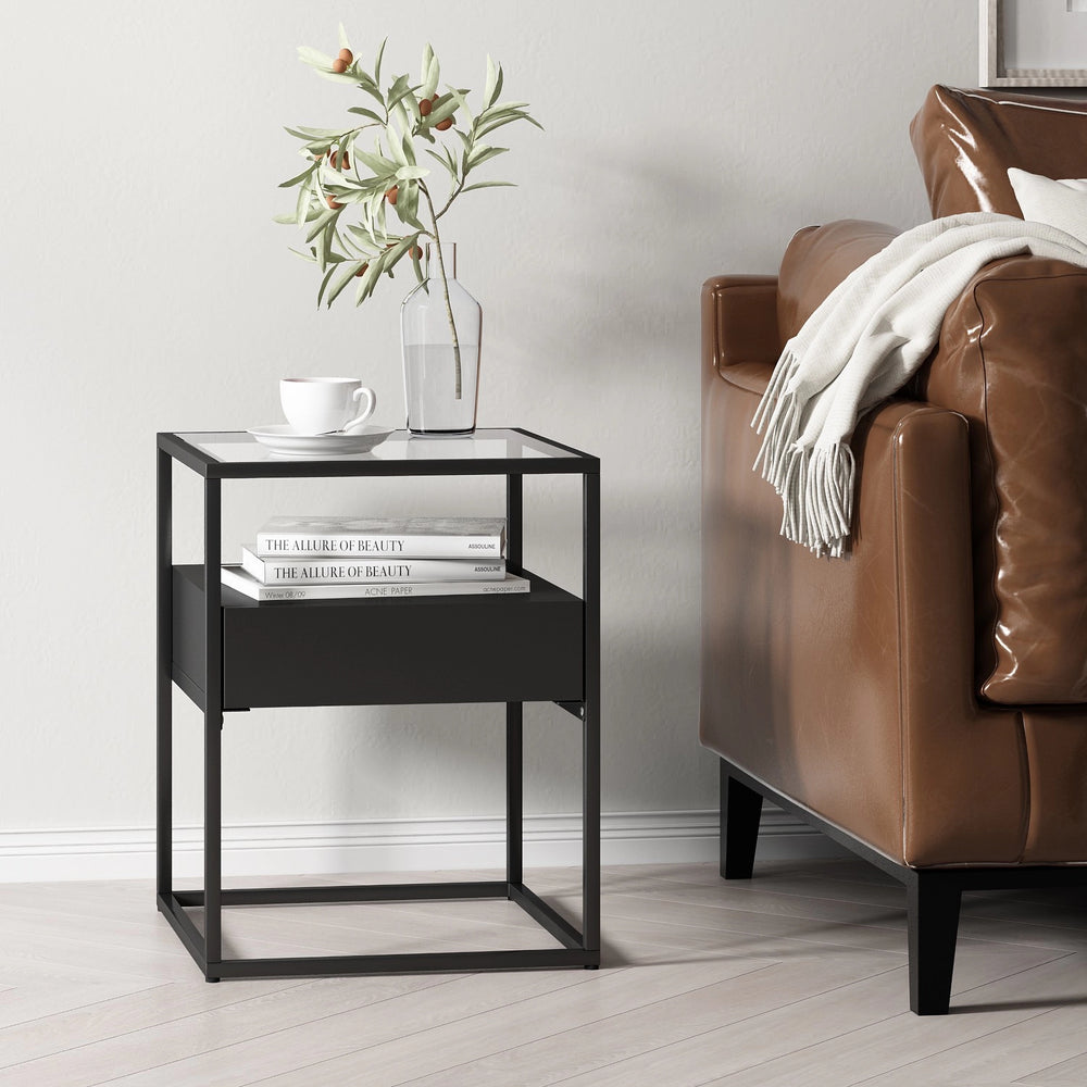 Satsbord Vissenbjerg med låda i olika färger [en.casa] - premiumXL