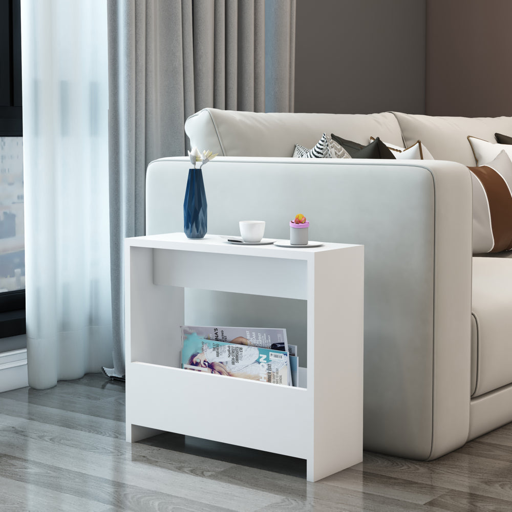 Satsbord Rødovre 60x55x20 cm Vit [en.casa] - premiumXL
