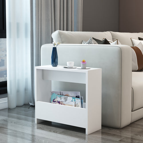 Satsbord Rødovre 60x55x20 cm Vit [en.casa] - premiumXL