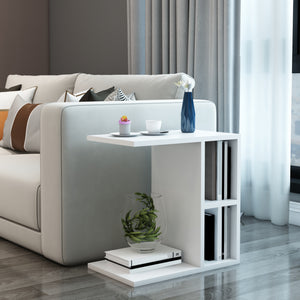 Satsbord Ravnsborg 50x50x30 cm Vit [en.casa] - premiumXL