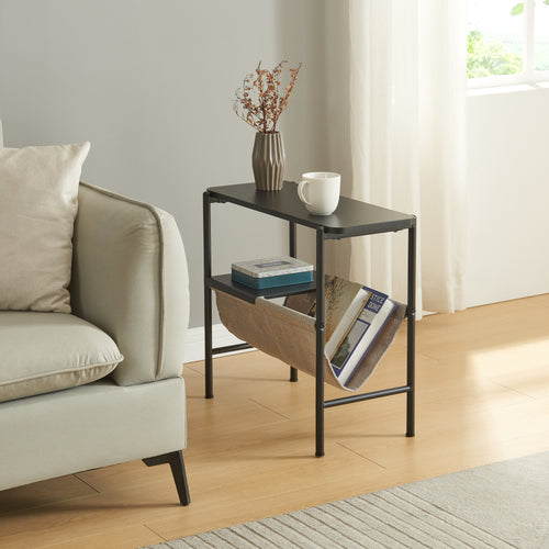 Satsbord Samnanger 60x28x53cm Svart [en.casa] - premiumXL