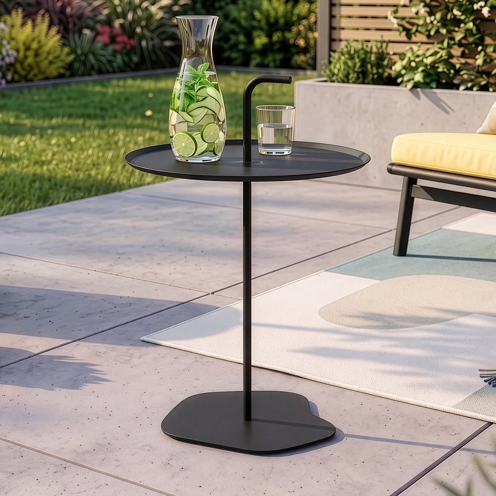 Utomhusbord i metall Calimera 57 x Ø38 cm [casa.pro]
