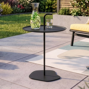 Utomhusbord i metall Calimera 57 x Ø38 cm [casa.pro]