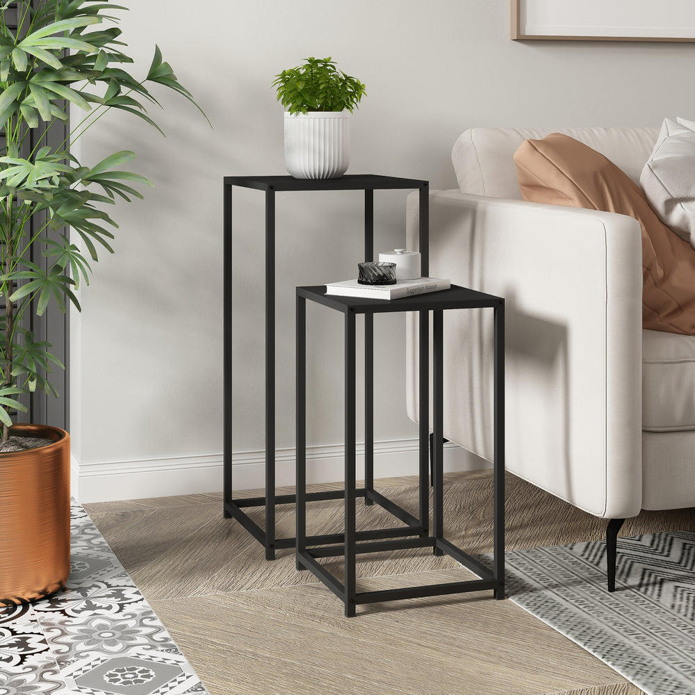 Sidobord Åseral 2-set - pelarform i olika färger [en.casa] - premiumXL