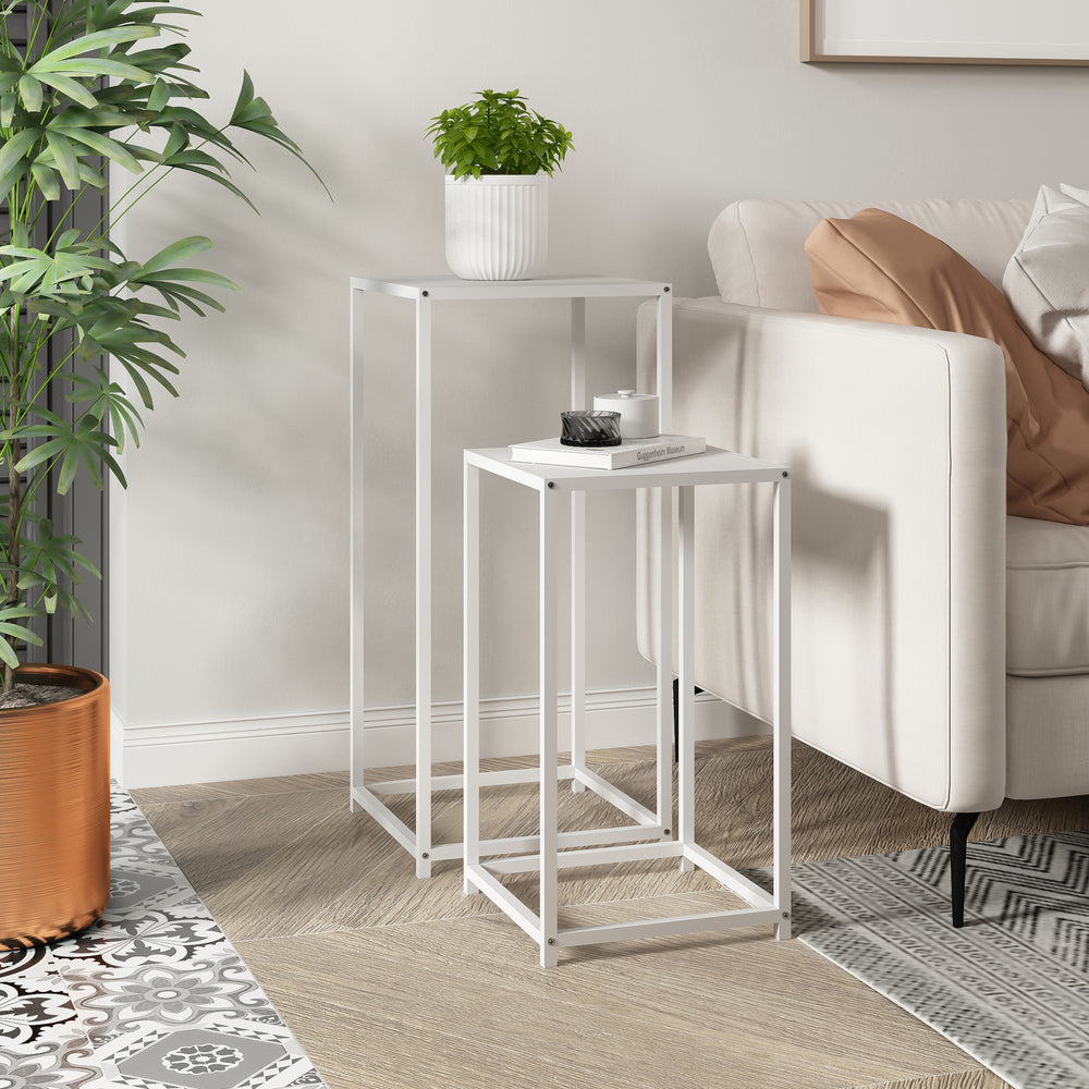 Sidobord Åseral 2-set - pelarform i olika färger [en.casa] - premiumXL