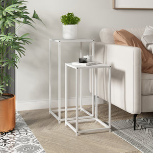 Sidobord Åseral 2-set - pelarform i olika färger [en.casa] - premiumXL