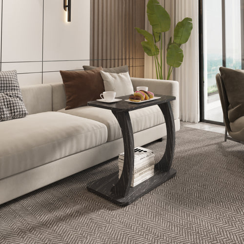 Sidobord Stattela C-formad 59x35x56 cm [en.casa]