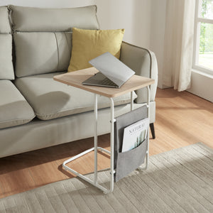 Laptoppbord Dyrøy 56x48x37cm Vit/Ek [en.casa] - premiumXL