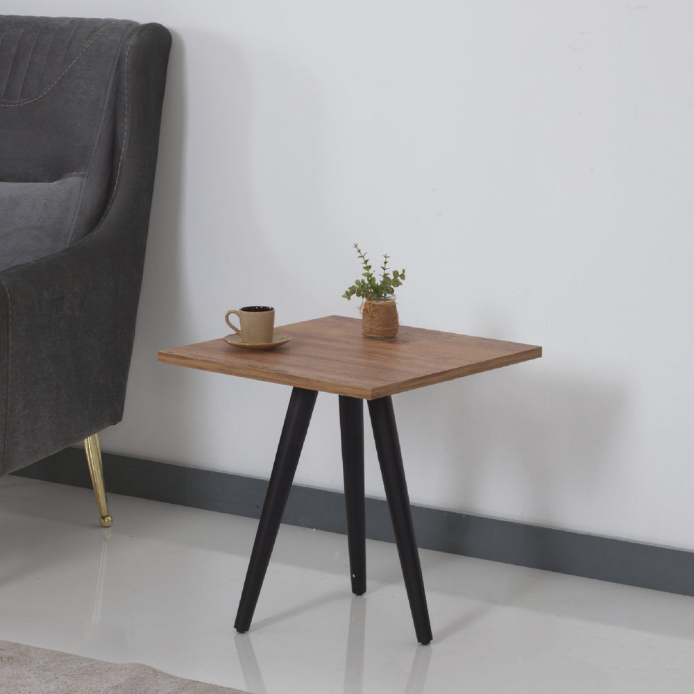 Soffbord Ballerup 50 x 45 x 45 cm Svart / Valnöt - Utseende [en.casa] - premiumXL