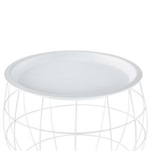 Förvaringsbord soffbord sängbord set 3 metall avtagbar bordsskiva 30, 38, 50 cm [en.casa]